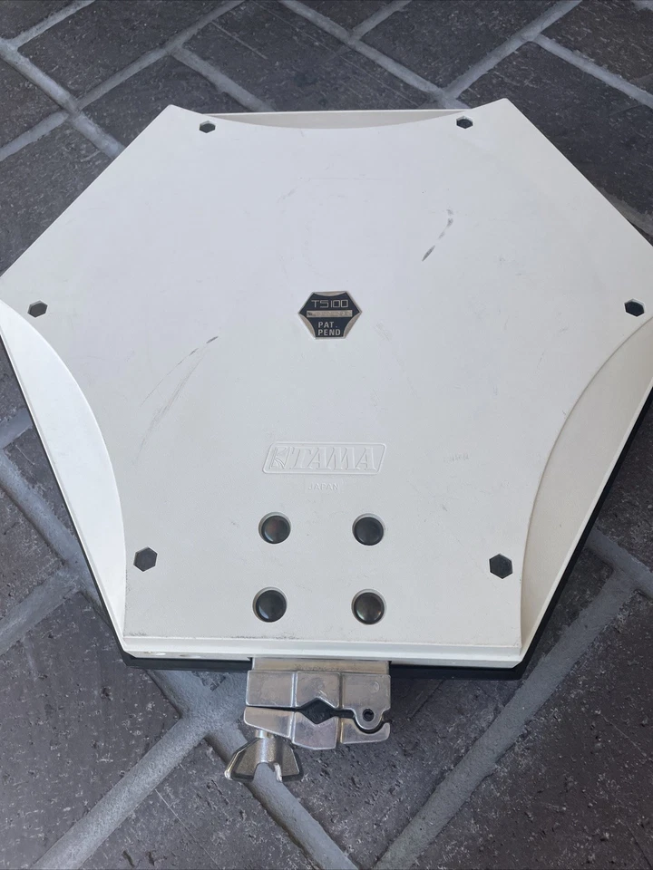 Almohadilla de caja de tambor Tama TS100 de colección blanca y negra hecha en Japón Foto 3 de 4