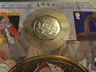 GB STAMPS RARE GIBRALTAR CHRISTMAS COIN FIRST DAY COVER 1999 WITH MINT COIN