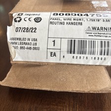 NEW Ortronics Legrand 808004759 Wire Management Panel - 1U 1.75x19.0" - 5 Ring