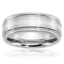 Cobalt 925 Sterling Silver 8mm Wedding Ring