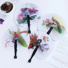 Summer Handheld Fan Chinese Folding Hand Fan Printed Paper Decorative _us