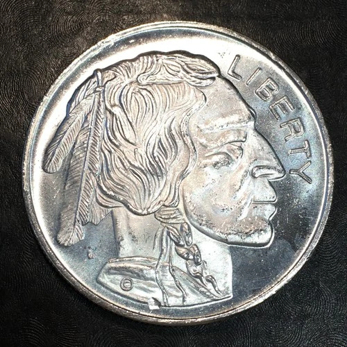 1oz Silver Bullion Buffalo and Indian Style WE COMBINE SHIPPING #R850