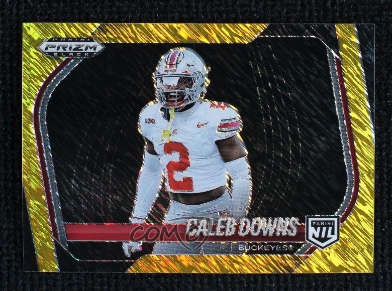 2025 Prizm Black Prospects Extended FOTL Gold Shimmer 7/10 Caleb Downs #190 0xh3
