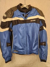 Cortech Jacket Mens Medium Blue Black GX Air Armor-Link 3 Motorcycle Mesh Riding