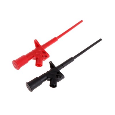 Insulated Quick Test Hook Clip High Voltage Testing Probe Plug Leads Connection