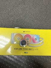 CORSAIR - iCUE LINK TITAN 360 RX LCD Liquid CPU Cooler - White