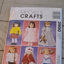 McCall's Crafts 3900 Doll Wardrobe Sewing Pattern, Contemporary Original