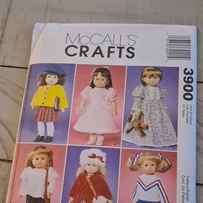 McCall's Crafts 3900 Doll Wardrobe Sewing Pattern, Contemporary Original