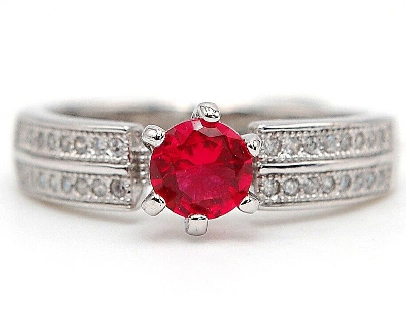 1CT Heat Treated Rubellite Tourmaline 925 Solid Sterling Silver Ring Sz 6 G2-5