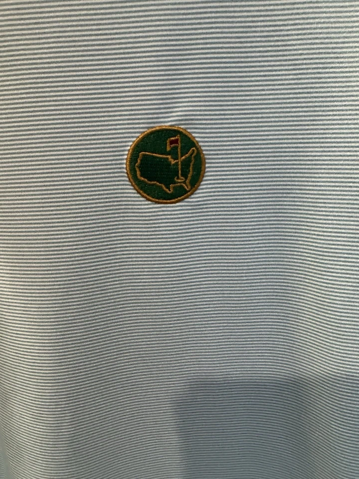 RARO! Polo de golf Masters (logotipo ANGC) azul claro talla grande Augusta National Foto 2 de 3