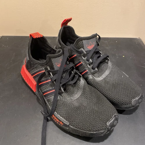 Adidas Sneakers NMD R1 Nero e Rosso Uomo Taglia 10 5 Danneggiate