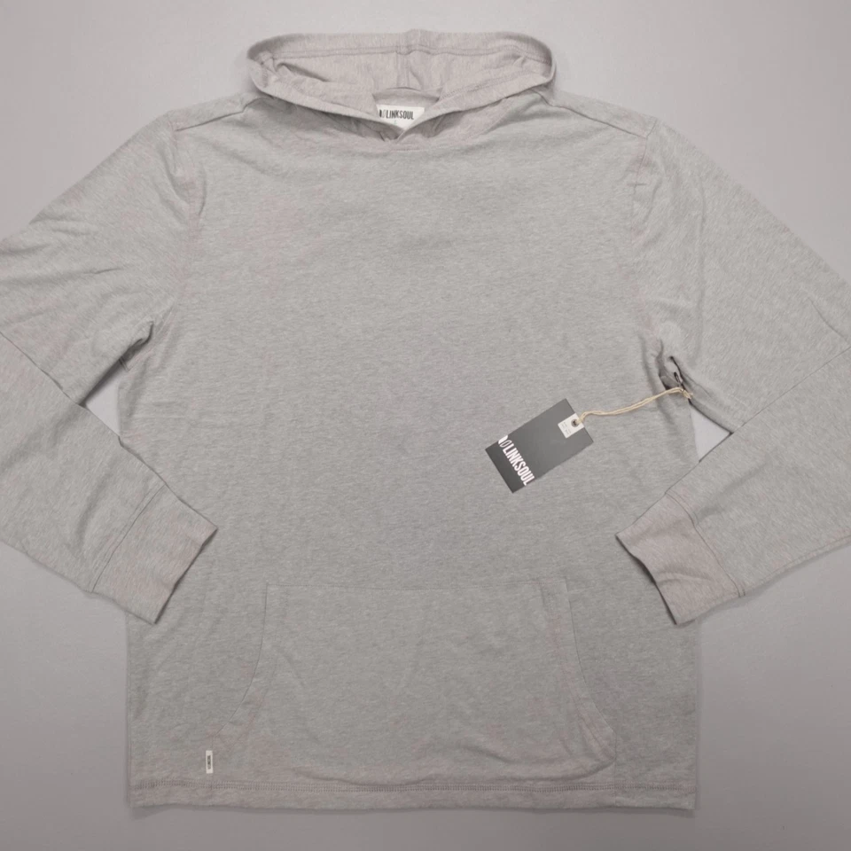 Sudadera con Capucha Linksoul Anza Ligera LS4102 Gris Suave Mezcla de Algodón Orgánico Talla L Foto 2 de 4