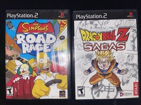 Sony PlayStation 2 Slim Console Bundle w/ Controllers, Memory Card + Two Games!