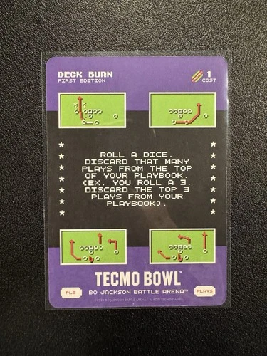 2026 Bo Jackson Battle Arena Tecmo #PL3 Deck Burn SSP Plays