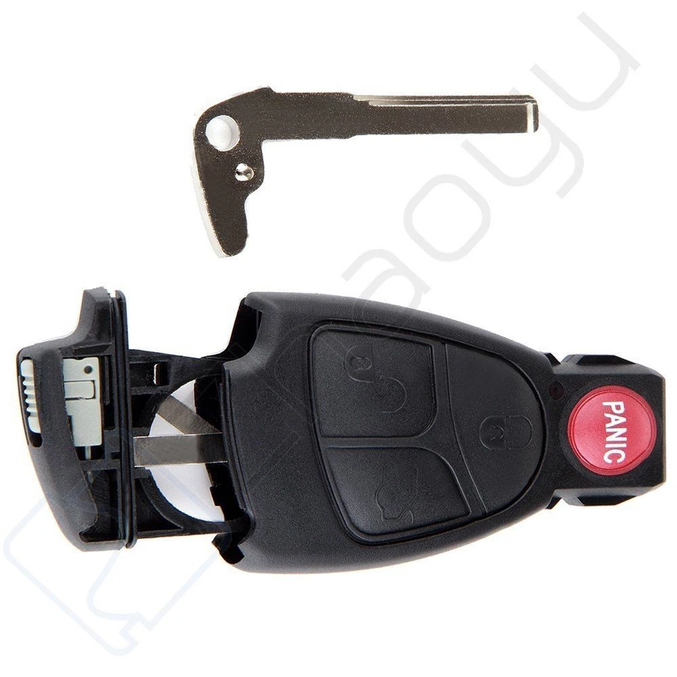 2 Mando a distancia llave carcasa mercedes-benz s500 c230 e320 1999 2000 2001 2002 2003 Foto 4 de 4