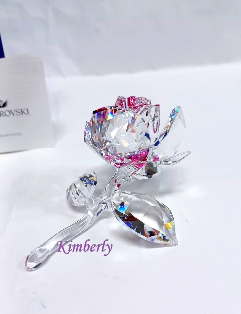 Swarovski Blossoming Rose Flower Ruby Red/Clear Crystal