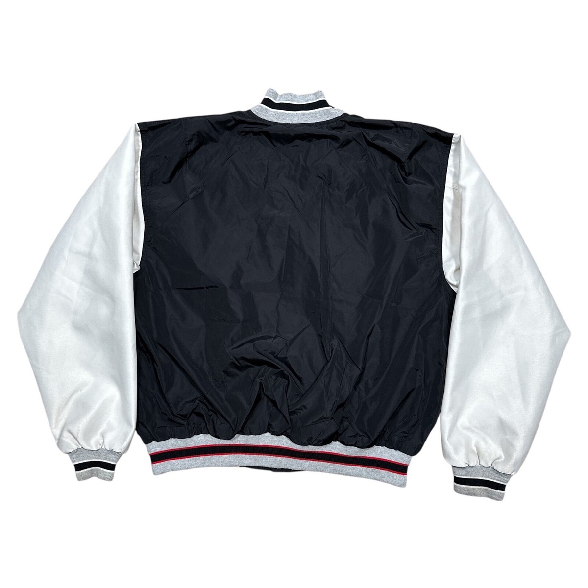 Vintage 90s Nike Black White Nylon Bomber Windbreaker Jacket Mens