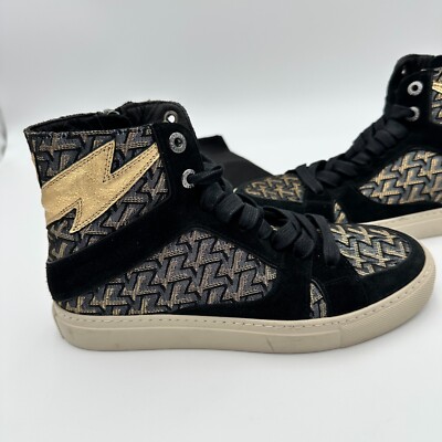 Zadig & Voltaire Sneakers Women EU 37 / US 6 Black Gold ZV1747