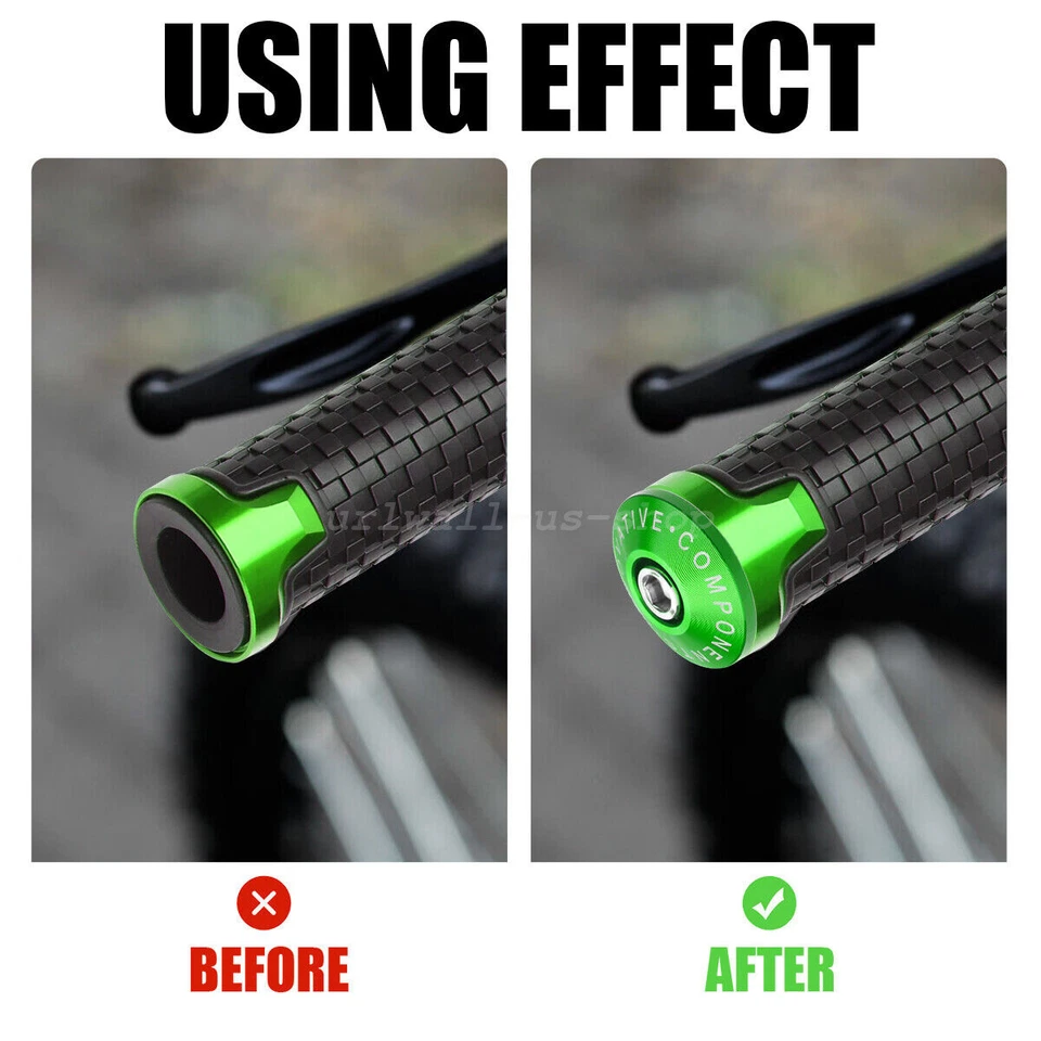 URLWALL For SUR-RON Light Bee X Green Motorcycle Handlebar Handle Cap End Plugs - Image 3 of 4