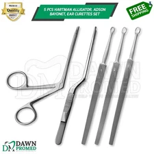 5 Pcs ENT Diagnostic Kit For Students Nasal Otology Surgical Inst German Grade