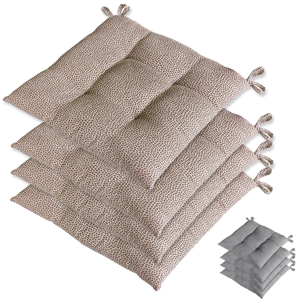 Set 4 Cojines Silla Algodón Suave Tapizado Universal Funda para Casa