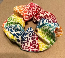 Ombr Bright Cheetah - Scrunchie- Hair Tie - Handmade