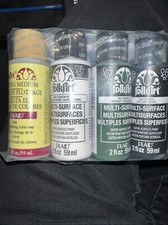 FolkArt Plaid MultiSurface Satin  Acrylic Paint 2 Fl Oz Bundle 4 Pk Colors