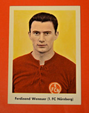 Heinerle Fußball Sammelbild - Ferdinand Wenauer 1.FC Nürnberg ungeklebt