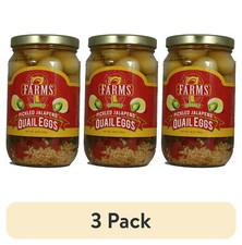  3 pack 7 Farms Pickled Jalapeno Quail Eggs