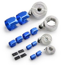 Braided Hosestainless Steel Blue Engine Dress Up Kit Radiatorvacuumfueloil