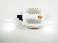 Bike Pedals Universal Bicycle Platform Grip Pedal with Amber Reflector 1/2"