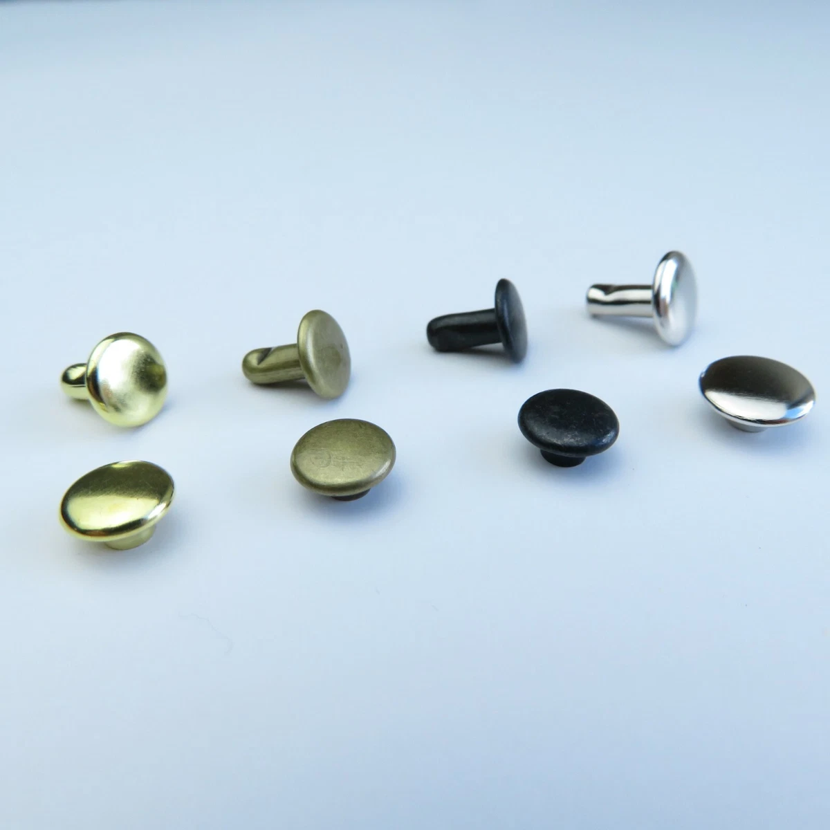 7mm Double cap tubular rivets. Clothing repair replacements sewing leather