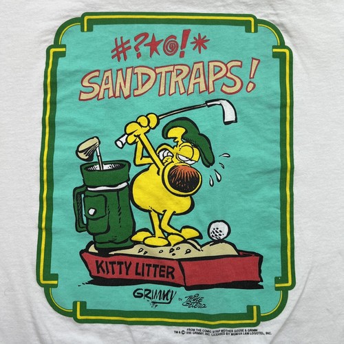 Vtg Stedman Grimmy 1990 Mother Goose and Grimm Toon Comic Strip T-Shirt XL USA - Picture 6 of 9