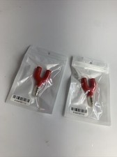 2 U Shape 3.5mm Y Headset Adapter Kits Jack Splitter Audio Headphone and MIC Red