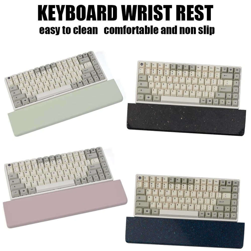 Non-Slip Ergonomic Quartz Stone Wrist Rest for Mechanical Keyboards