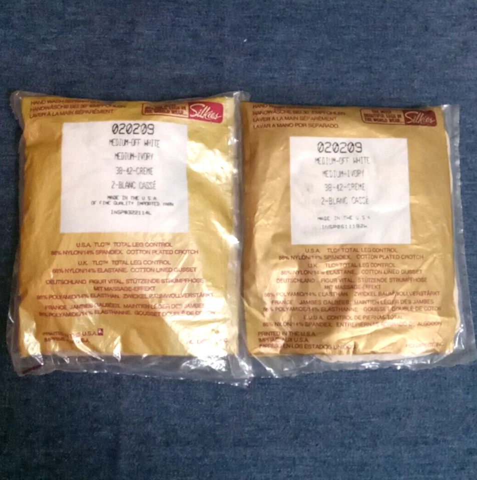 Pantimedias Silkies Medianas Soporte de Control Total de Piernas Nylon Mujer Ajuste Regular Lote 2 Foto 2 de 4