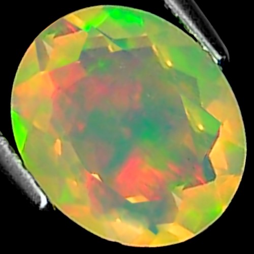 1.71 Ct Natural Ethiopian Faceted Opal Gemstone Multi Color Oval Cut - Picture 2 of 2