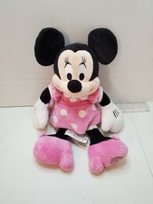 Disney Store Minnie Mouse Plush Pink Polka Dots Mini Bean Bag 9" 9in
