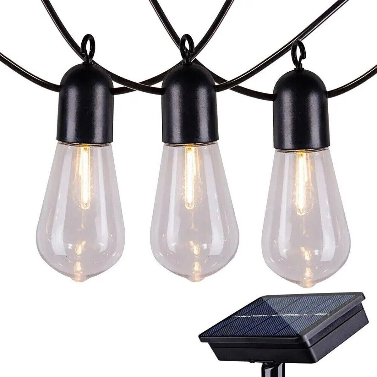 Catena Luminosa Esterno Solare 12M 60LED, IP65 Impermeabile luci da
