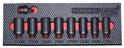 Powerhand 3/8'' Dr Deep Impact Steckschlüsselsatz 17mm-24mm (6 Punkt) + UJ KI-R38-D2