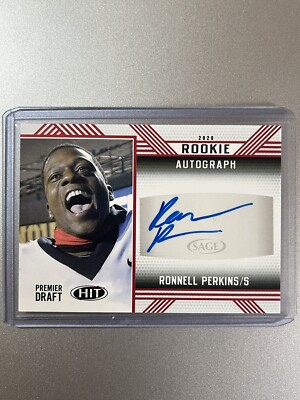 Ronnell Perkins Missouri SAGE HIT Premier Draft NFL 2020 ROOKIE AUTO