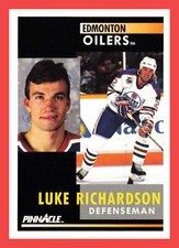 Luke Richardson #212 1991-92 Pinnacle Edmonton Oilers