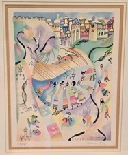 Raphael Abecassis ,Pastel, Gouache, Hand Signed/Numbered 187/195, Framed, Art