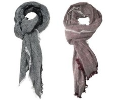 ONLY Damen Schal Tuch onlALEXA WEAVED SCARF schwarz weinrot Stola XXL Halstuch