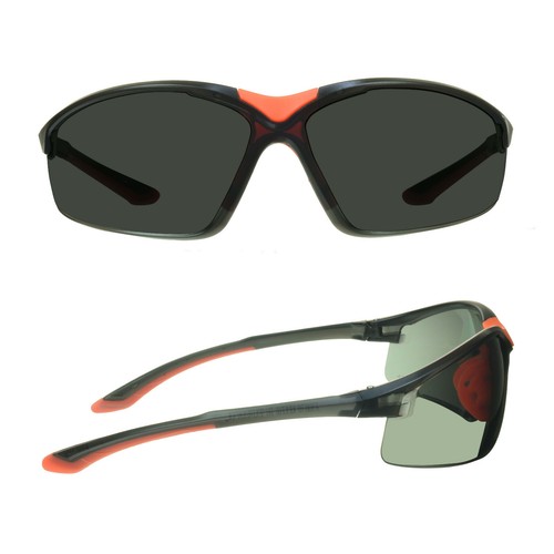 Sport Wrap Around Sunglasses Cycling Golf Running Hiking Glasses Brown Gray Lens - Picture 11 of 17