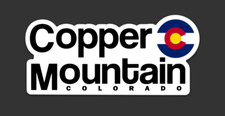 Copper Mountain - Colorado - Ski Resort Sticker with Colorado Flag design