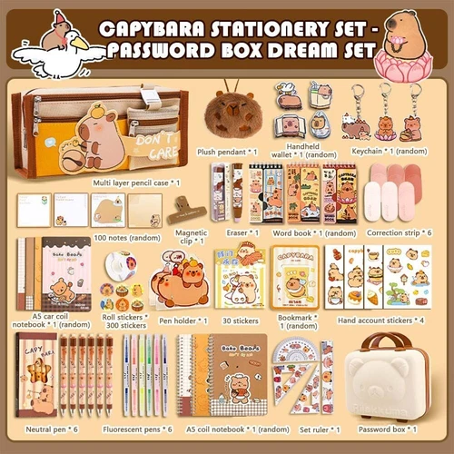 Pencil Case Capybara Stationery Set Back-to-school Gift Kit  for Students - Picture 19 of 21