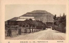 Teotuhuacan Mexico Pyramid Real Photo Antique Postcard J46727