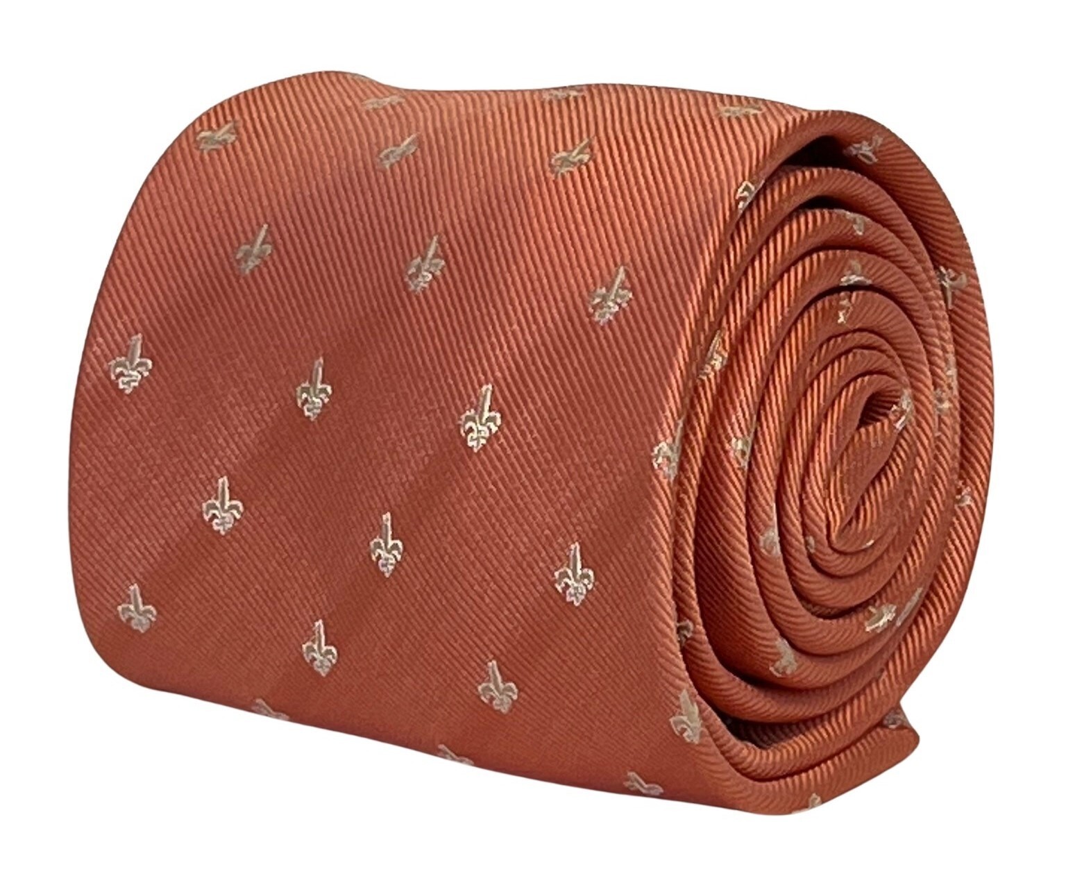 Frederick Thomas peach coral pink mens tie classic