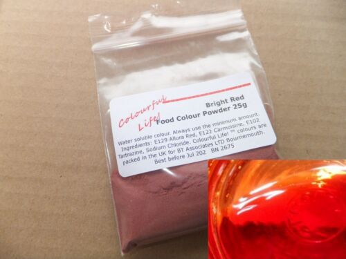 RED Concentrated Food Colouring Powder 25g Water Soluble Colour Color NEW  - 第 1/1 張圖片